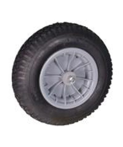 Kruiwagenwiel 400x8 met luchtband en kunststof velg (aslengte 13cm)