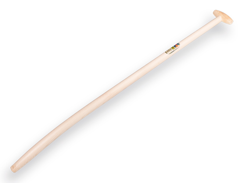 Schopsteel ATLAS 130cm extra sterk gebogen, met doorgestoken hilt