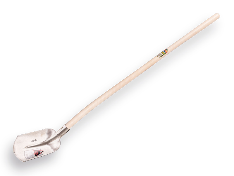 Schepbats RUHR BRILLANT blank Hol.model 1/2 geb. 0, met ATLAS batstesteel gebogen 130cm