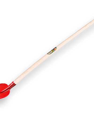 Betonschop ATLAS rood gelakt, gehard met PE batsesteel 130cm ongewaxt