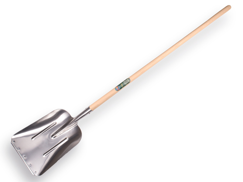 Graanschop ATLAS Zweeds model, aluminium met strip, 33x43cm, met Atlas steel 130cm
