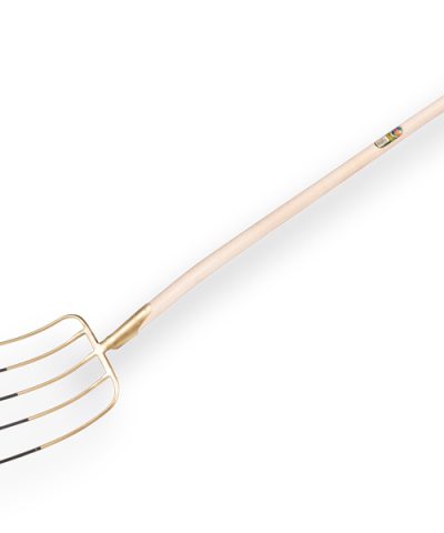 Bladvork OFFNER 5 tands met veerdul, 45cm, met batsesteel 130cm