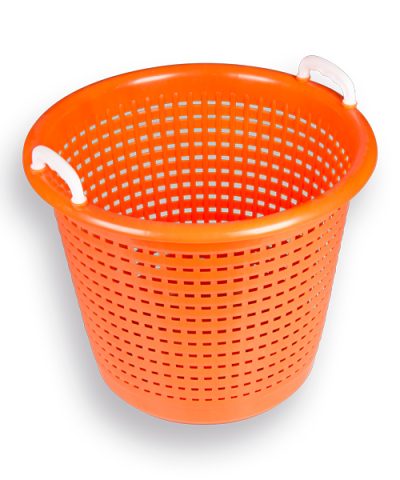 Mand kunststof oranje voor afval, inhoud 58L