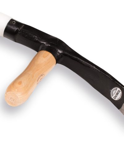 Straathamer DE WIT met houten steel, met nylon dop, bekbreedte 70mm
