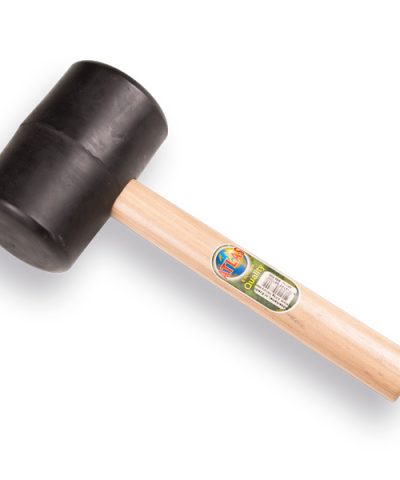 Rubberhamer ATLAS nr.9 zacht, 70 shore, 2.0kg Ø100x160mm, met Hickory steel