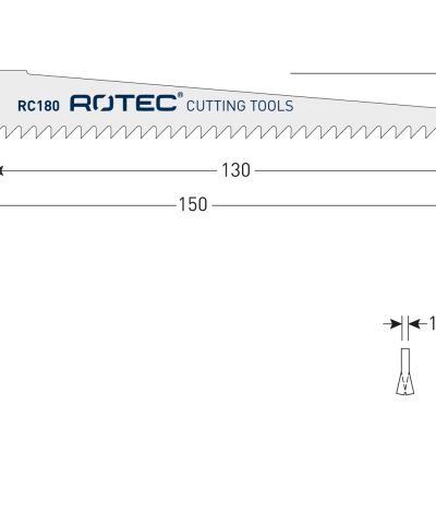 Rotec reciprozaagblad voor bochten in kunststof/plastic en hout type RC550 (5st.)