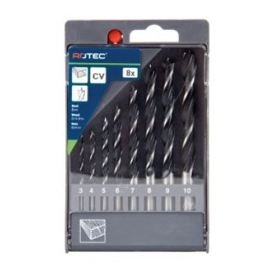 Rotec houtborenset CV 8-delig