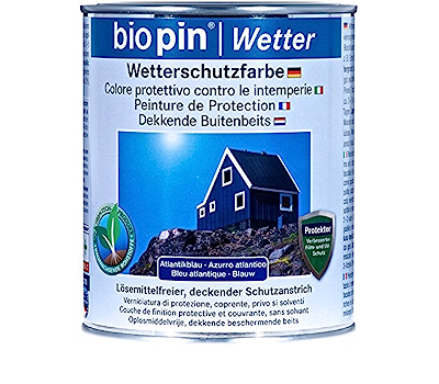 BIOPIN Dekkende buitenbeits blauw 0,75L