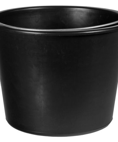 Zwarte kunststof emmer 12L (verzwaard model)